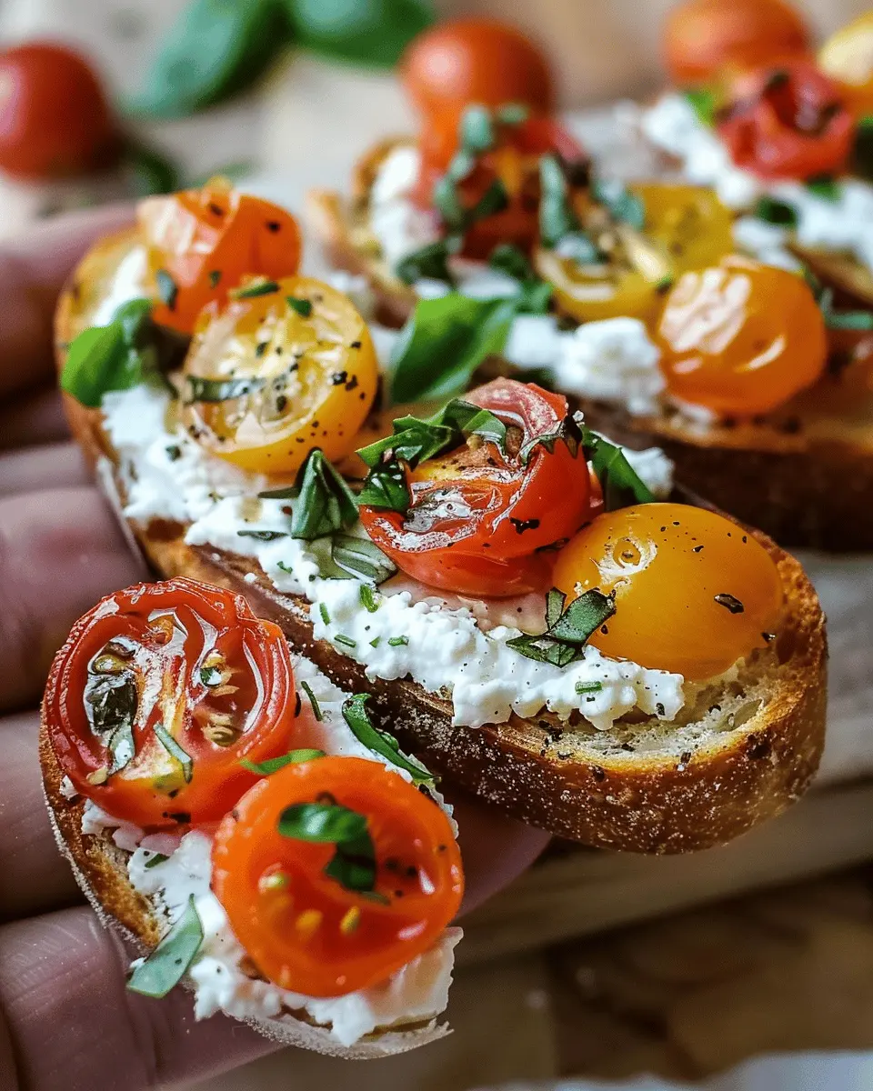 Garlic Herb Goat Cheese Bruschetta: A Irresistibly Fresh Delight