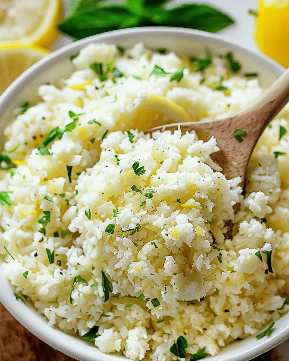 Lemon Garlic Cauliflower Rice: Easy & Flavorful Comfort Dish
