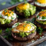 Best Vegetarian Breakfast: Avocado & Egg Stuffed Mushrooms Recipe