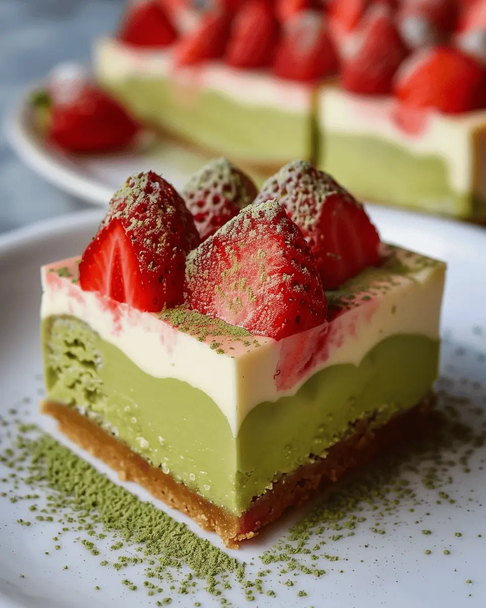 Strawberry Matcha Latte Cheesecake: A Delightfully Indulgent Treat