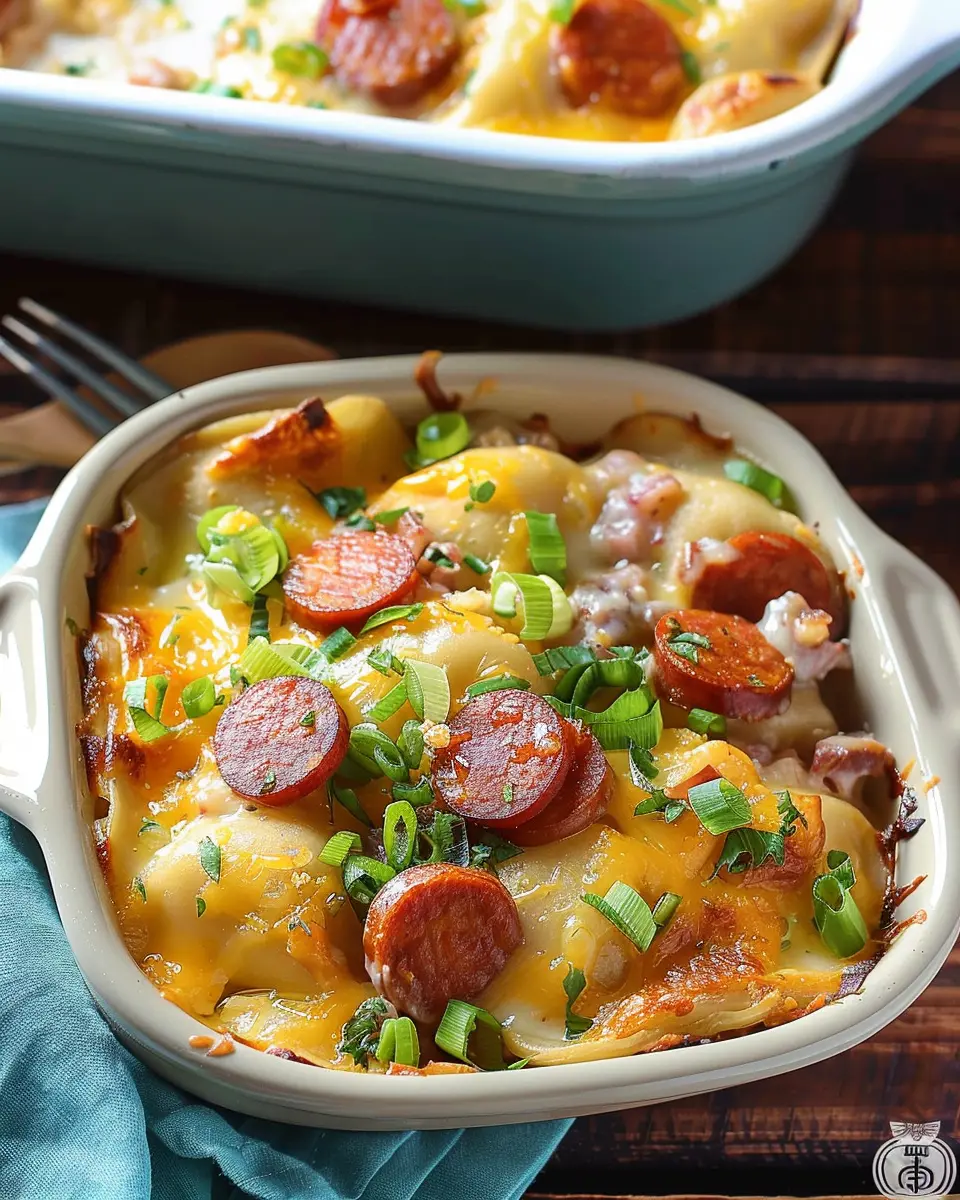 Crockpot Pierogi Casserole with Kielbasa: Easy Comfort Food Delight