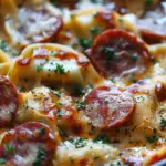 Crockpot Pierogi Casserole with Kielbasa
