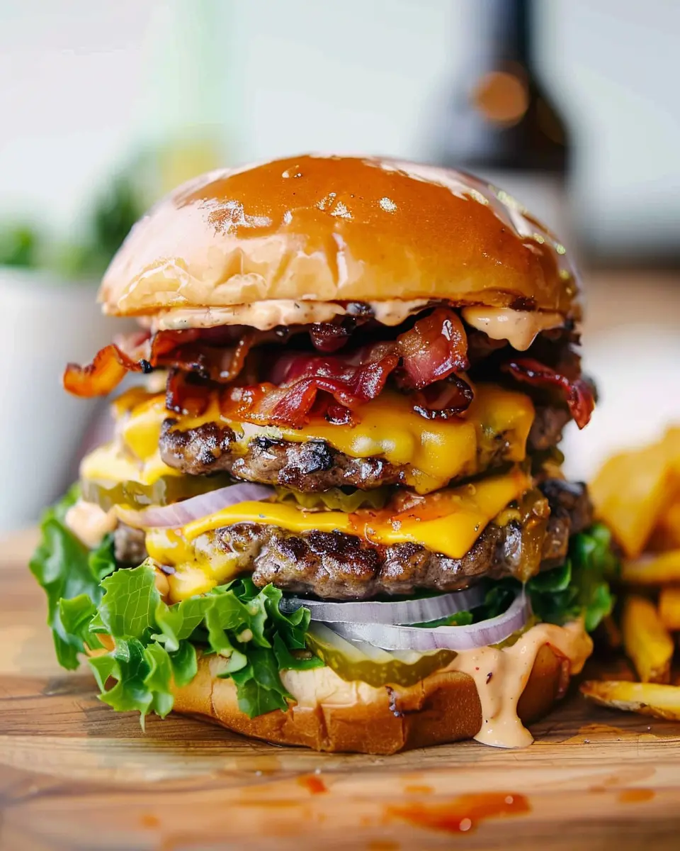 Crack Burgers: Juicy Turkey Bacon and Chicken Ham Delight