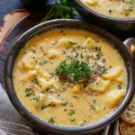 Cheddar Garlic Herb Potato Soup