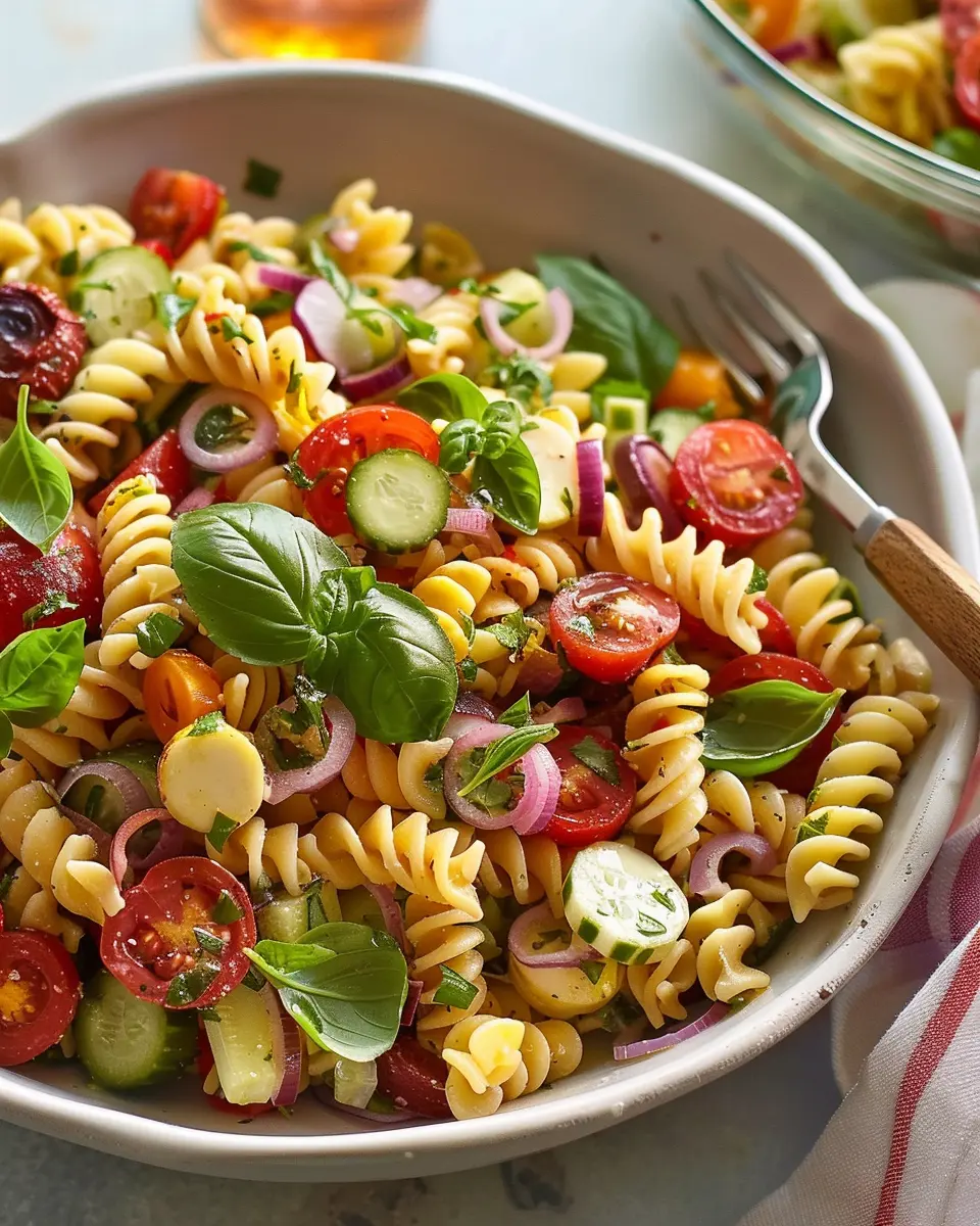 Easiest-Ever Pasta Salad with Turkey Bacon and Chicken Ham Delight