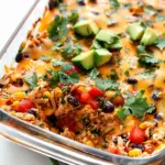 Easy Chicken Burrito Casserole