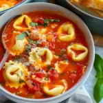 One Pot Tomato Tortellini Soup Recipe