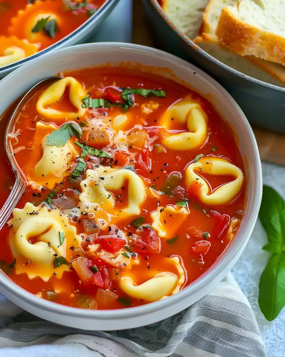 One Pot Tomato Tortellini Soup Recipe: Easy Comfort Food Delight