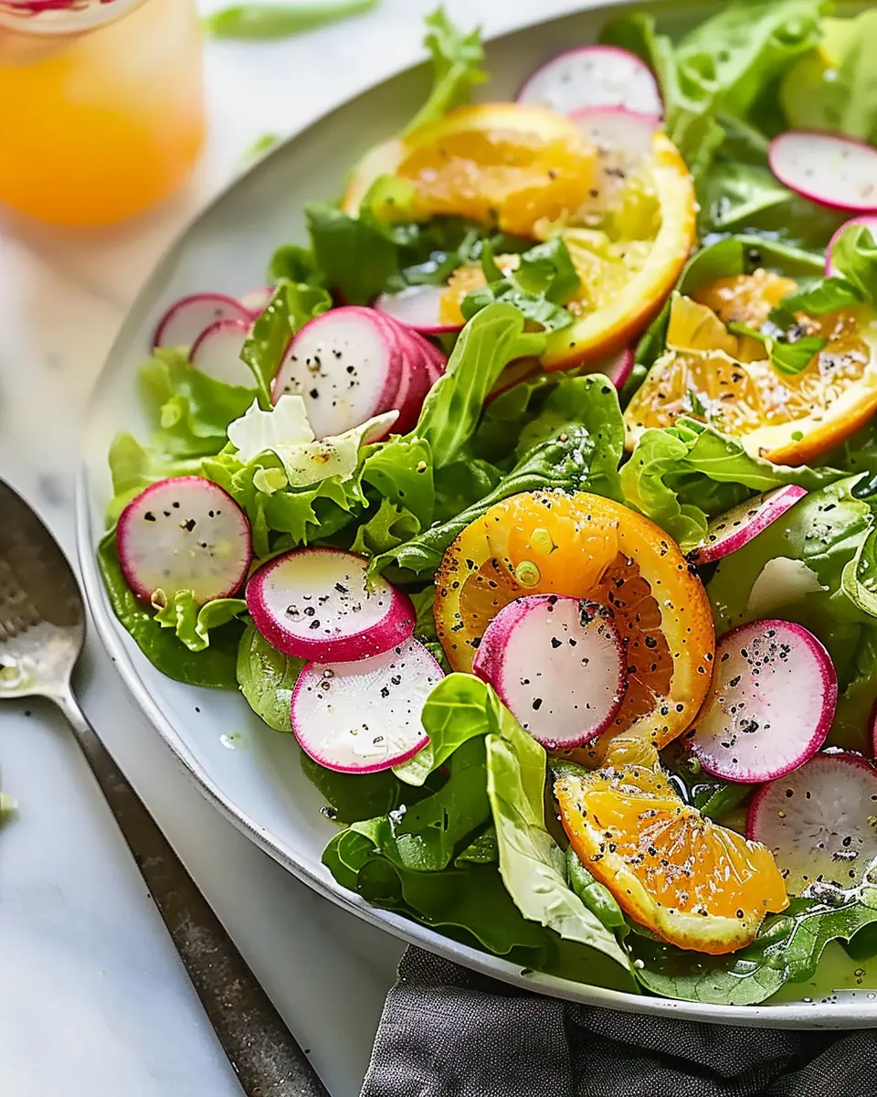 Romaine Salad with Oranges: A Refreshing Twist with Radishes