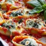 Easy Spinach and Ricotta Stuffed Shells