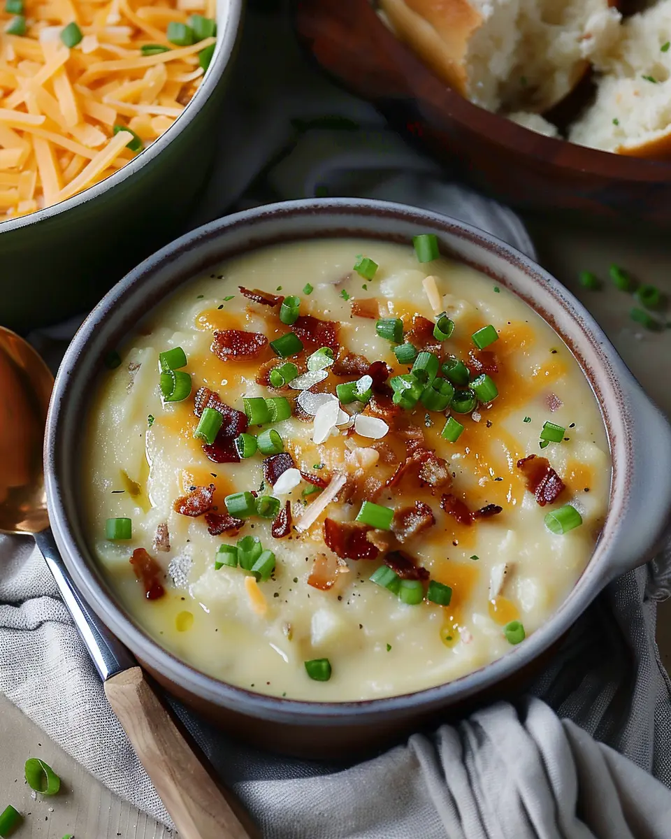 Baked Potato Soup: Best Cozy Recipe with Turkey Bacon and Chicken Ham