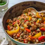 Mom's Ground Turkey and Peppers