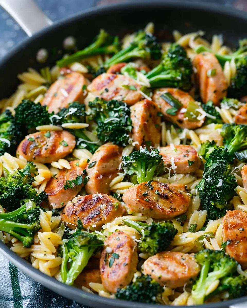 Chicken Sausage and Broccoli Orzo: A Hearty, Easy Delight
