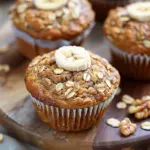 Healthy Banana Oatmeal Muffins