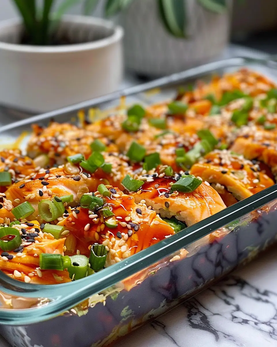 Spicy Salmon Sushi Bake: Easy Comfort Food for Family Nights