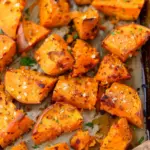 Garlic Parmesan Roasted Sweet Potatoes