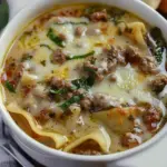 Alfredo Lasagna Soup