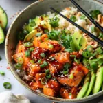 Honey Sriracha Salmon Bowls