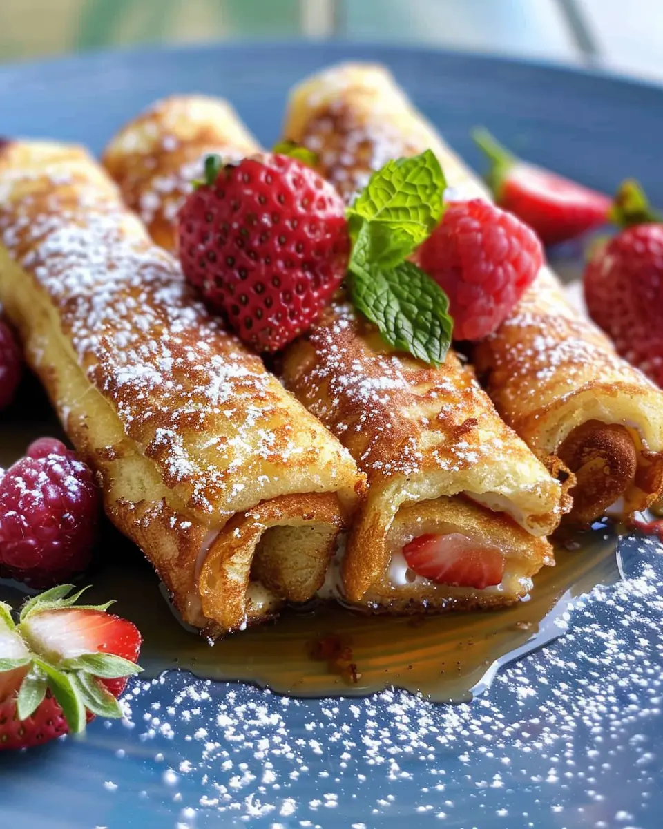 French Toast Roll-Ups: Indulgent Breakfast with Turkey Bacon and Chicken Ham