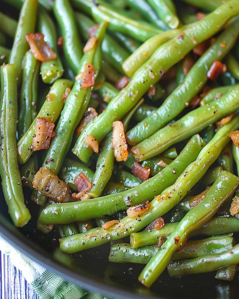 Texas Roadhouse Green Beans with Turkey Bacon: A Simple Delight