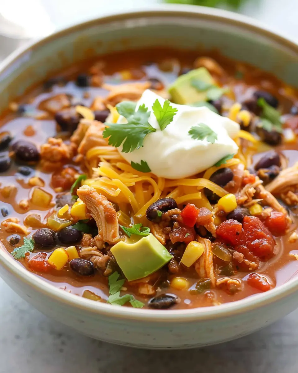 Easy Chicken Taco Soup: A Cozy &amp; Flavorful Weeknight Favorite