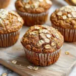 Healthy Banana Oatmeal Muffins