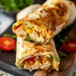 Cheesy Garlic Chicken Wraps