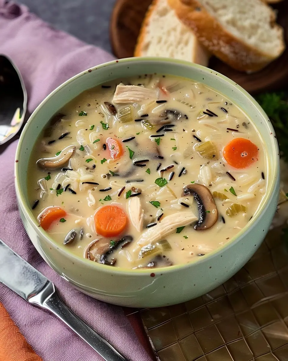 Chicken and Mushroom Wild Rice Soup: Comforting and Hearty Delight