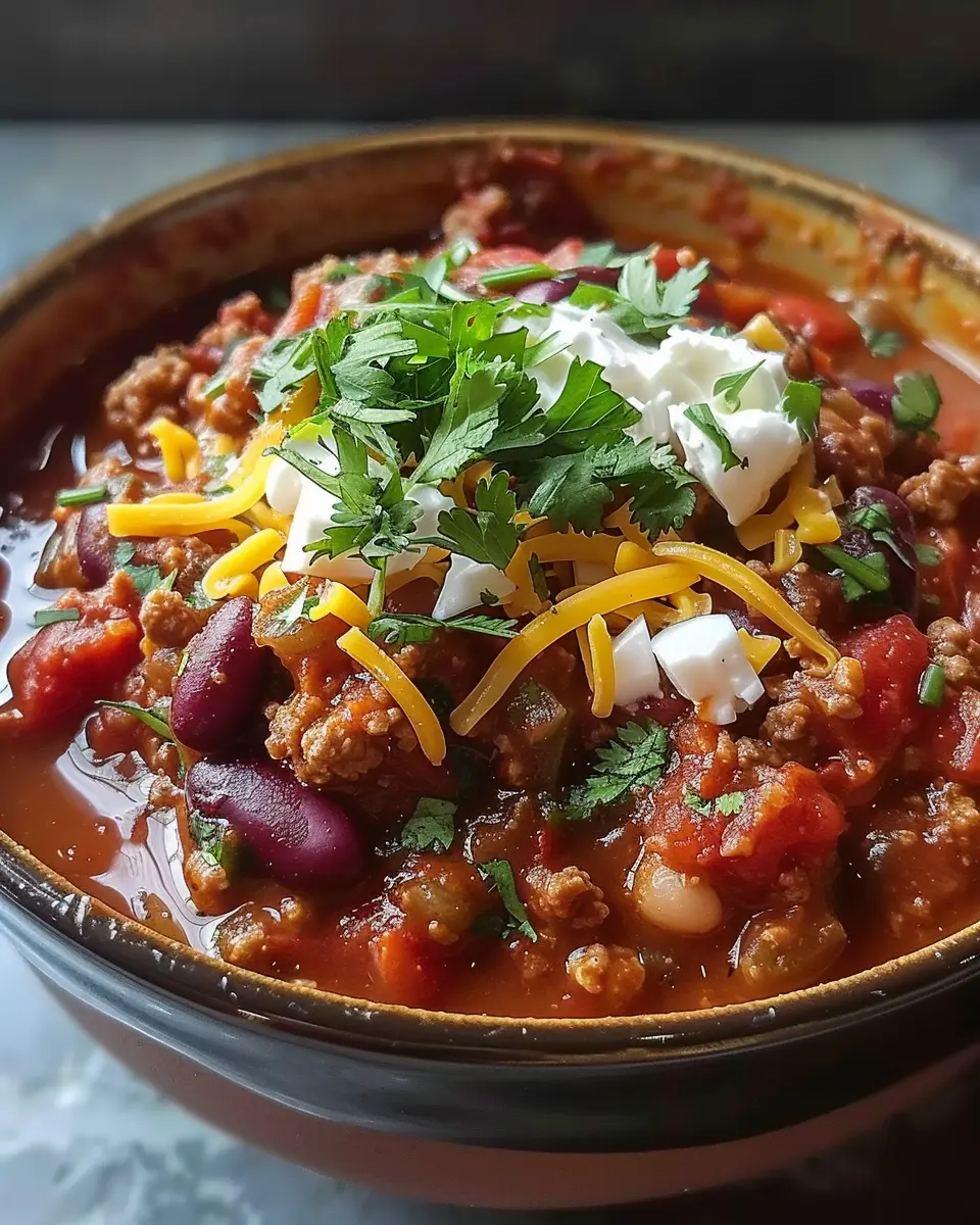 Easy Homemade Chili: The Best Comfort Food with Turkey Bacon and Beef