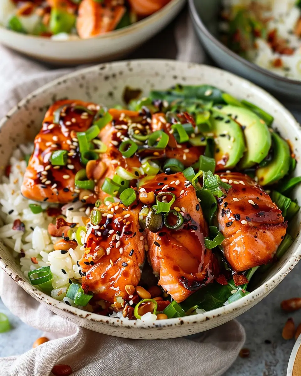 Honey Sriracha Salmon Bowls: Easy &amp; Flavorful Weeknight Meal