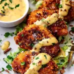 Pretzel Crusted Chicken with Cheddar-Mustard Sauce