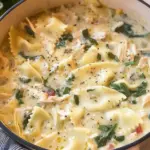 White Chicken Lasagna Soup