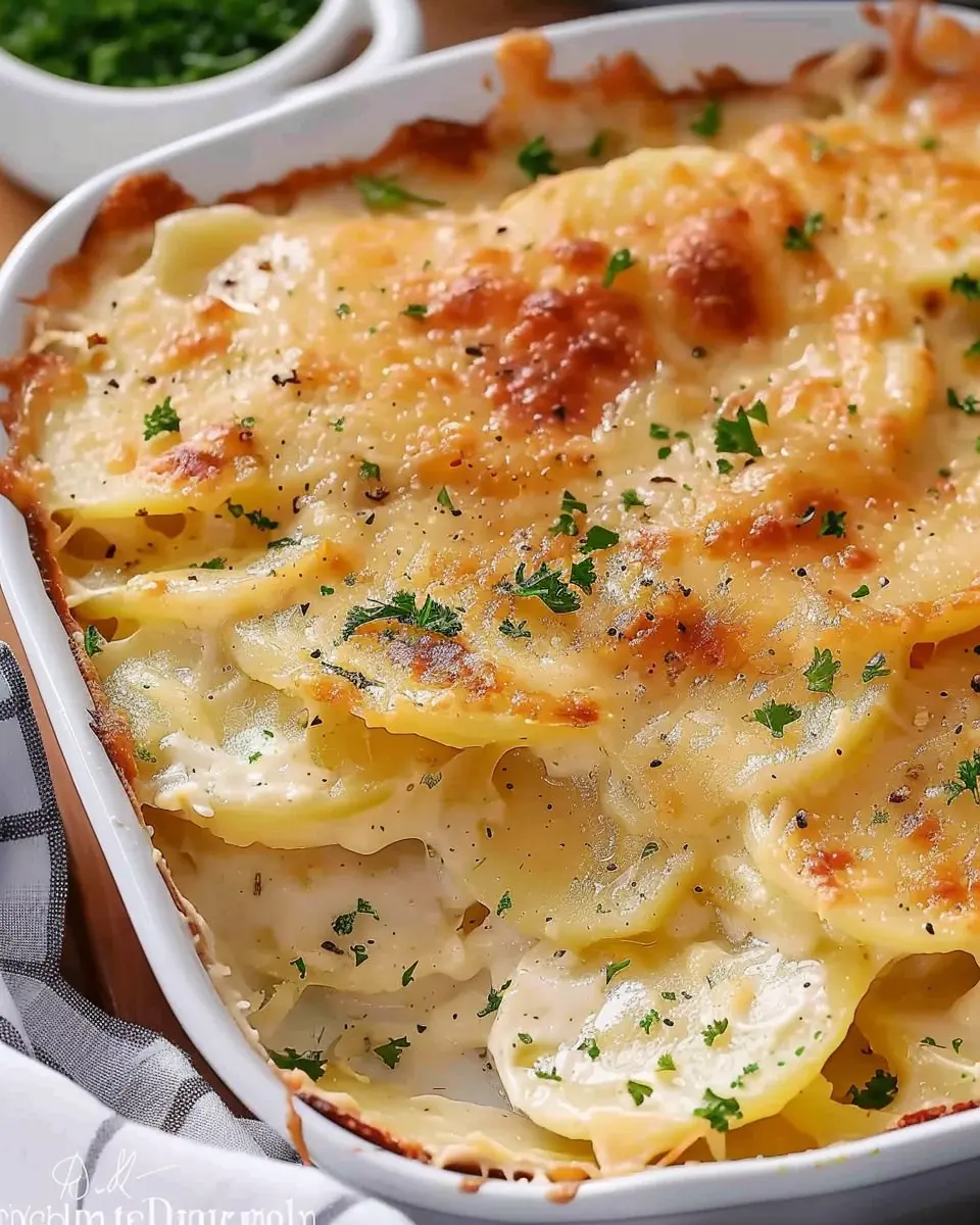 Scalloped Potatoes: The Best Turkey Bacon and Chicken Ham Delight