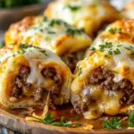 Irresistible Garlic Butter Cheeseburger Rollups