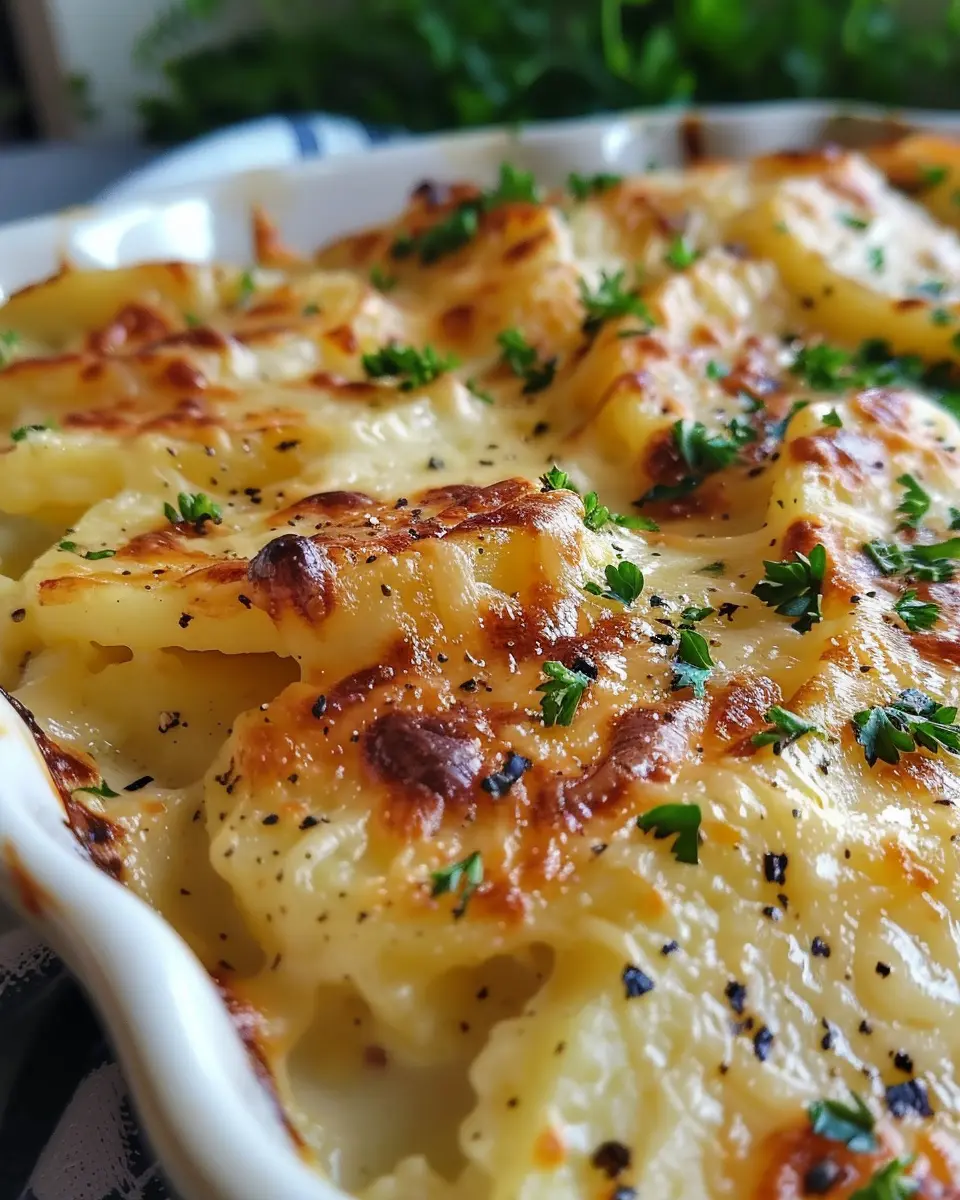 Scalloped Potatoes with Turkey Bacon and Chicken Ham Delight