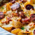 Cheesy Potatoes with Smoked Sausage
