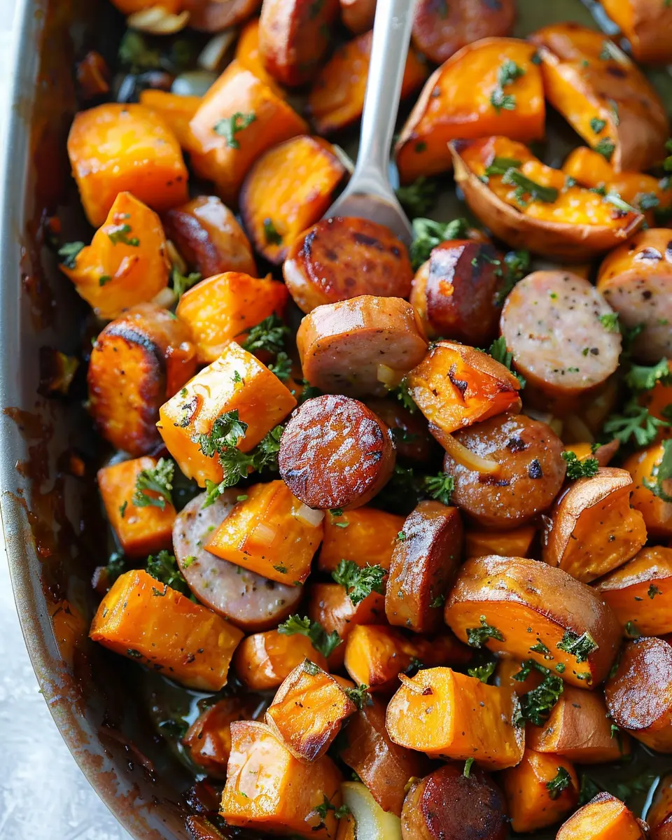 Honey Garlic Sausage Sweet Potatoes – A Savory Family Delight