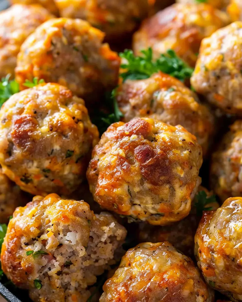 Bisquick Sausage Balls with Turkey Bacon for Easy Entertaining