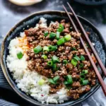 Korean Ground Beef and Rice Bowls