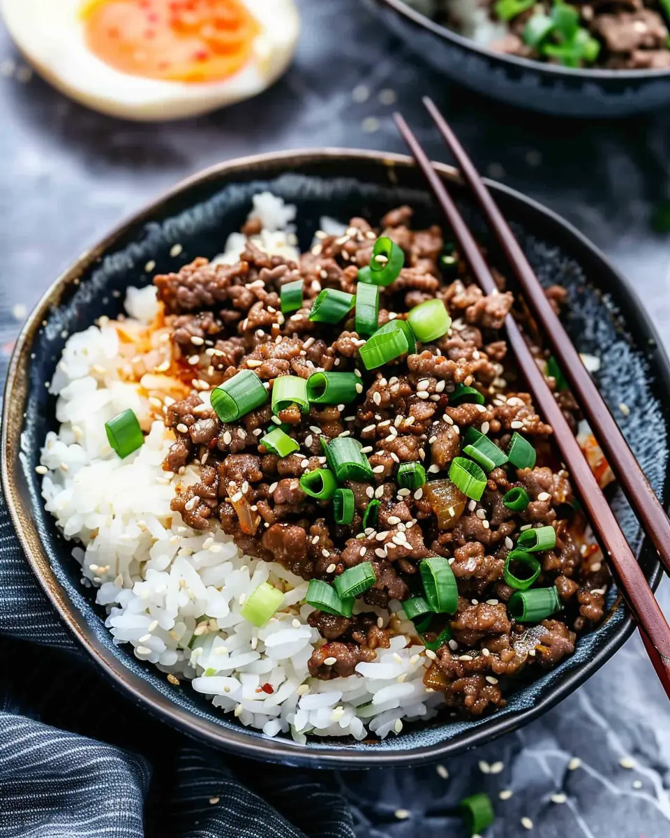 Korean Ground Beef and Rice Bowls: Easy Family-Friendly Meal