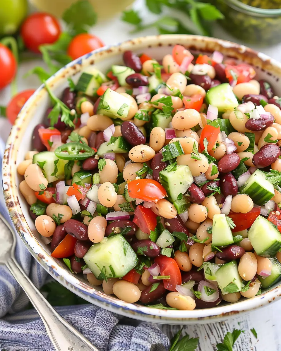Mediterranean Bean Salad: Easy, Fresh, and Flavorful Delight