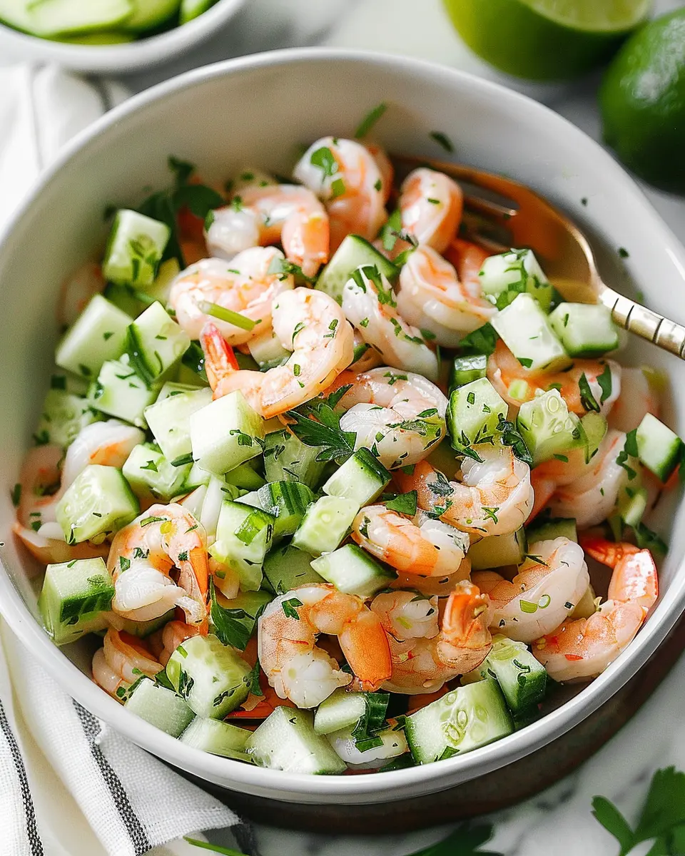 Cucumber Shrimp Salad: Refreshingly Easy with Turkey Bacon