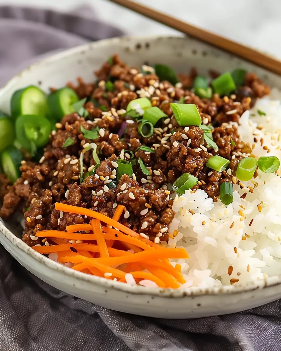 Delicious Korean Ground Beef Bowl: Easy and Flavorful Weeknight Dinner