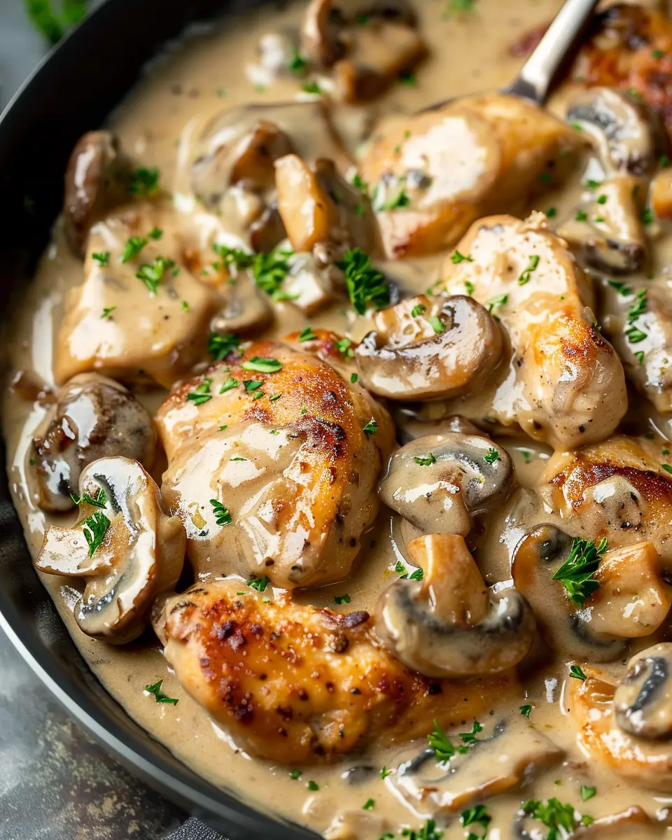 Creamy Mushroom Chicken Delight: A Comforting Family Favorite