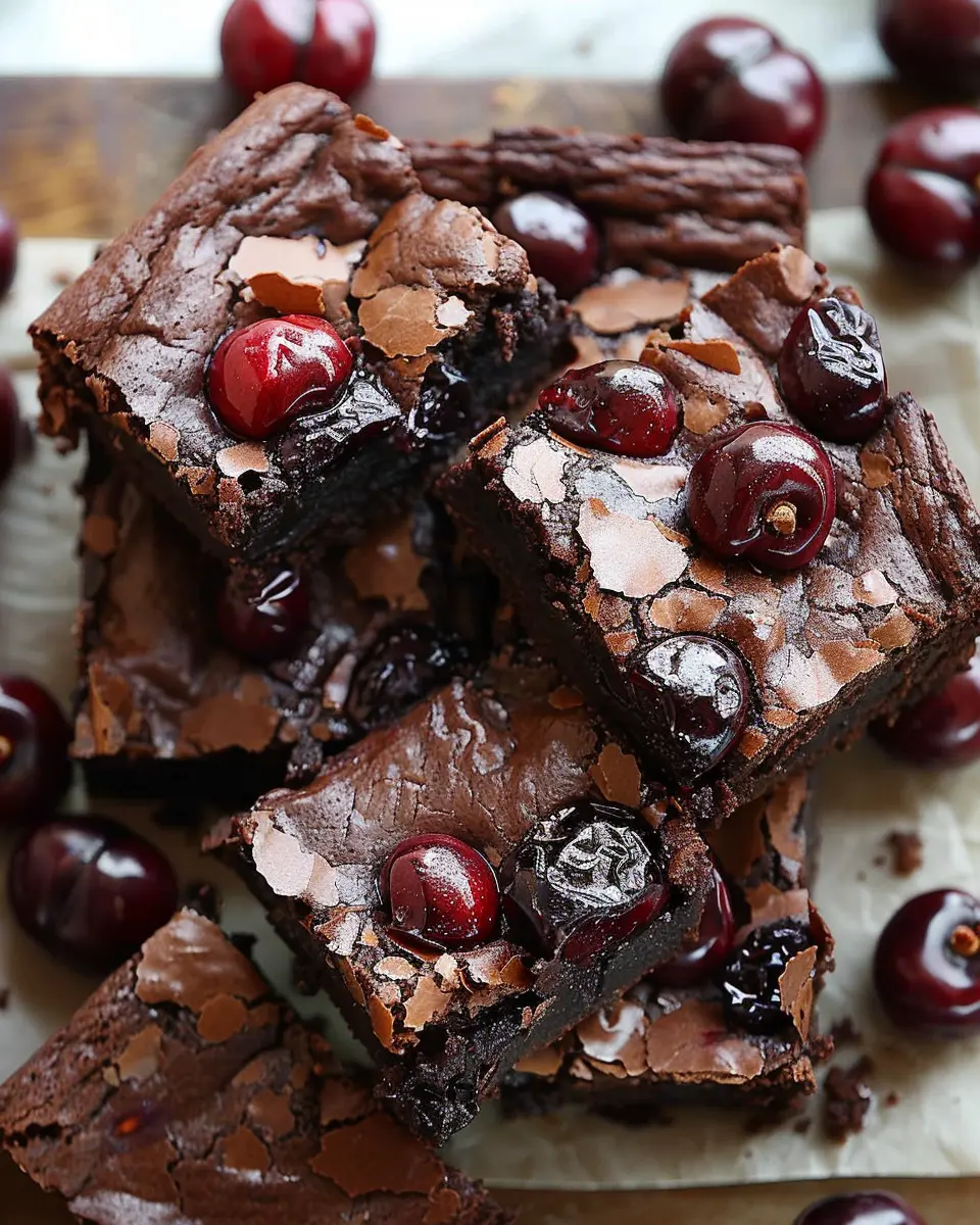 Roasted Cherry Brownies: Indulgent Treat with a Fruity Twist