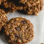 Healthy Gingerbread Oatmeal Breakfast Cookies