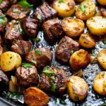 Garlic Butter Steak Bites with Crispy Potatoes