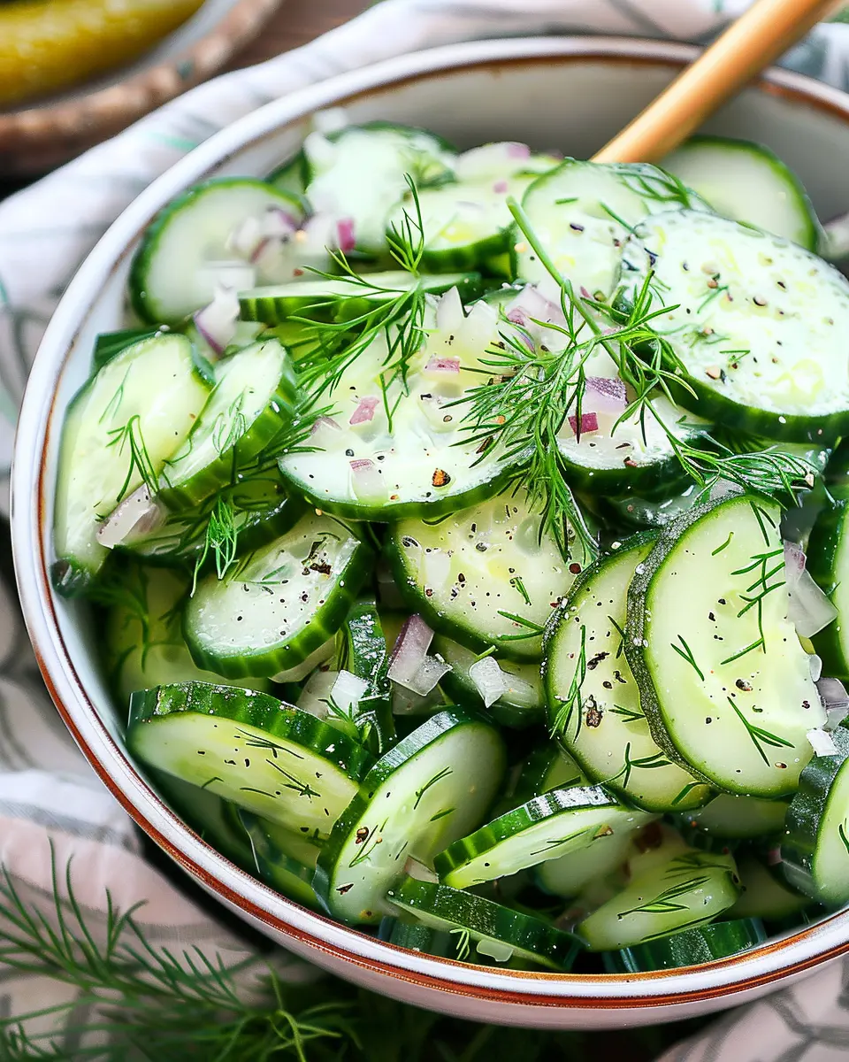 Cucumber Dill Salad: A Refreshing Twist with Turkey Bacon