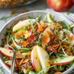 Honey Mustard Quinoa Apple Salad with Crispy Shallots