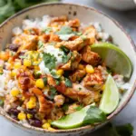 Mexican Street Corn Chicken Rice Bowl Recipe